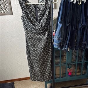 Rock Steady Vintage Elegant Black and White Dress, Size M